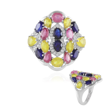 Anillo en plata con Zafiro rosa de Madagascar (de Melo Essence)