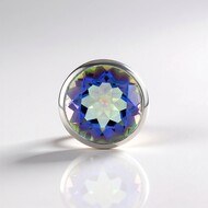 Zawieszka ze srebra platynowanego - Kwarc niebieski Mystic (MONOSONO COLLECTION)