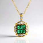 Collana in argento con Smeraldo Zambia (Gems en Vogue)
