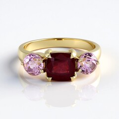 Anello in oro con Rubino Bemainty (Adela Gold)