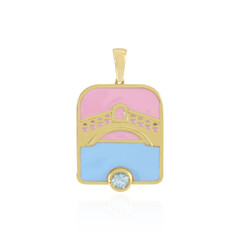 Pendentif en argent et Topaze bleu ciel