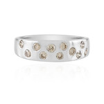Bague en argent et Diamant chocolat I2