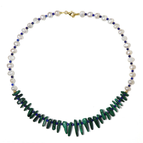 Edelstein-Silberhalskette