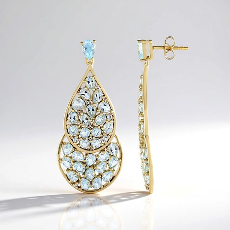 Orecchini in argento con Topazio Blu Cielo