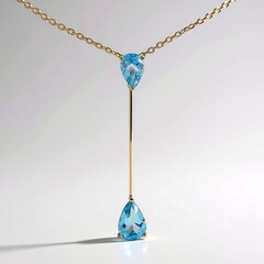 Collana in oro con Apatite Blu