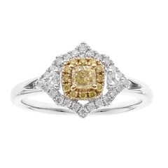 Gelber SI2 Brillant-Goldring