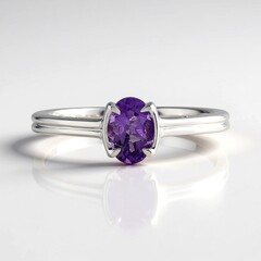 Anello in argento con Ametista Uruguay