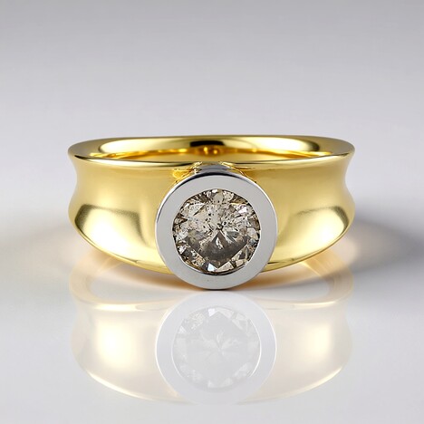 Anello in oro con Diamante Cioccolato I3  (KM by Juwelo)