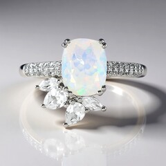 Anello in argento con Opale di Welo