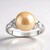 Anello in argento con Perla Ming color Pesca (TPC)