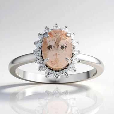 Brazilian Morganite Silver Ring