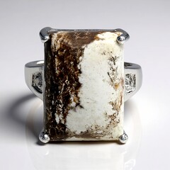 Anello in argento con Magnesite