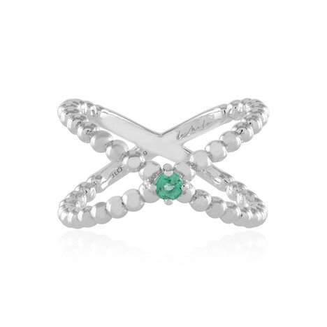 Anillo en plata con Esmeralda de Rusia (de Melo Essence)