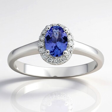 Anello in oro con Tanzanite AAA