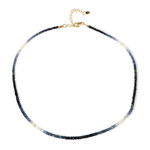 Collier en argent et Saphir bleu