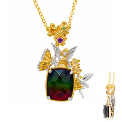 Collana in argento con Ammolite
