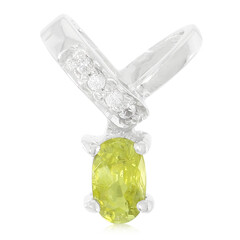 Pendentif en argent et Tourmaline cuprifère