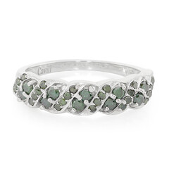 Anello placcato in platino con Diamante Fancy