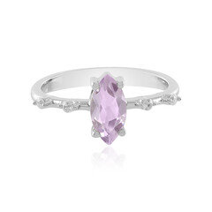 Bague en argent et Améthyste Rose de France