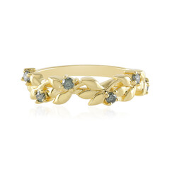 Anello in argento con Diamante Blu I2