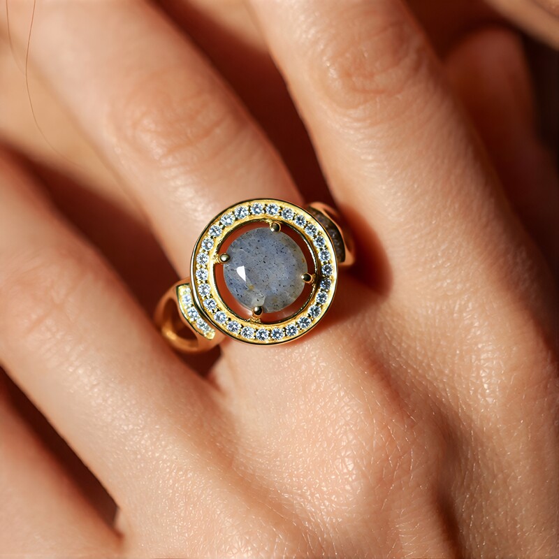 Bague en argent et Spectrolite