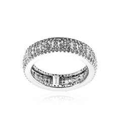 Zilveren ring met zirkonen