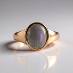Anello in argento con Labradorite Porpora Maniry (KM by Juwelo)