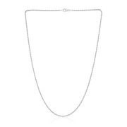 Silber-Kordelkette - 3,49 g - 45,5 cm - rhodiniert