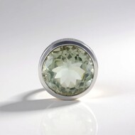 Ciondolo in argento con Ametista Verde (MONOSONO COLLECTION)