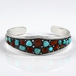 Bracciale in argento con Turchese Kingman Mohave Blu (Jones Lee)