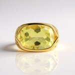 Anello in argento con Quarzo Ouro Verde (Ornaments by de Melo)