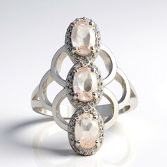 Anello in argento con MORGANITE MARROPINO
