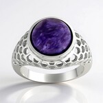 Anello in argento con Charoite