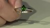 Bague en argent et Diopside de Russie