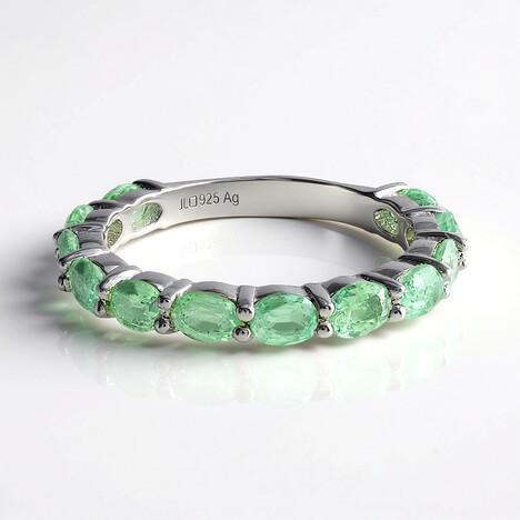 Anello in argento con Cianite Menta
