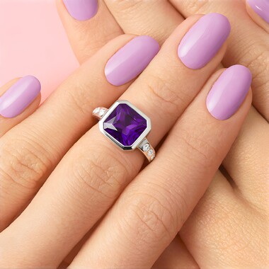 Sibirischer Amethyst-Silberring