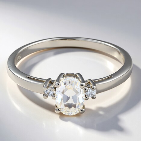 Anello in argento con Kunzite Canarino