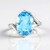 Anello in argento con Topazio Blu Cielo