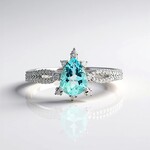 Anello in oro con Acquamarina Brasiliana (CIRARI)