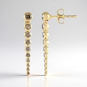 Orecchini in oro con Diamante Champagne I2 (de Melo Gold)