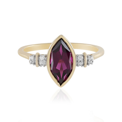 Magenta-Granat-Goldring