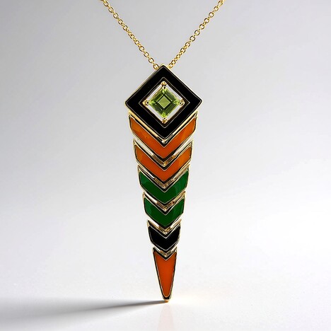 Collana in argento con Peridoto