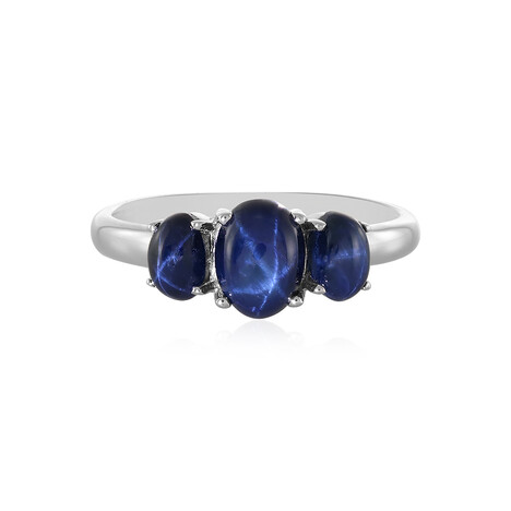 Anello in argento con Zaffiro Stellato Blu