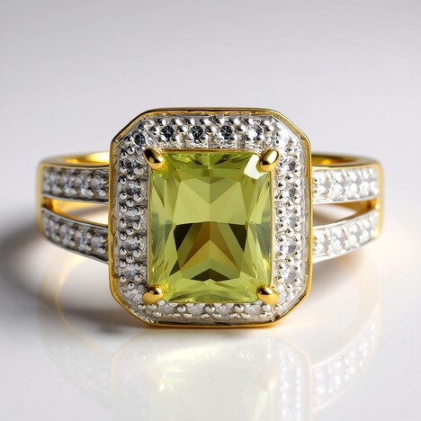 Anello placcato in oro giallo con Zultanite