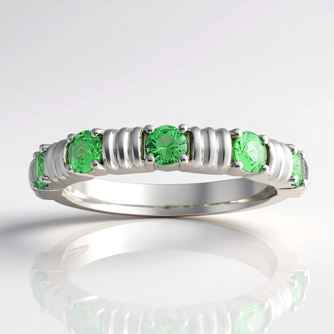 Anello in argento con Tsavorite AAA del Kenia