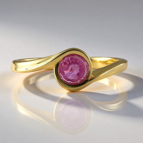 Anello in argento con Zaffiro Rosa del Madagascar