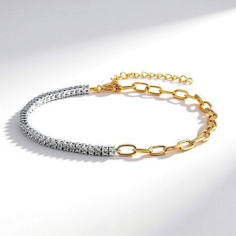 Bracciale in argento con Topazio Bianco