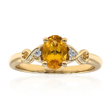 Anello in oro con Berillo Dorato