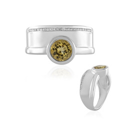 Bague en argent et Béryl jaune (de Melo)