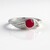 Anello in argento con Calcedonio Lampone (SAELOCANA)